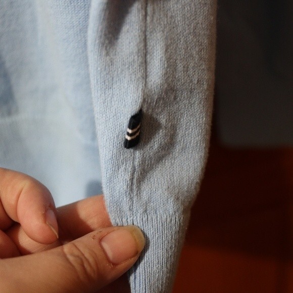 Nautica Navtech Light Blue V-Neck Pullover Sweater Classic Fit Cozy Style Medium - Picture 9 of 13